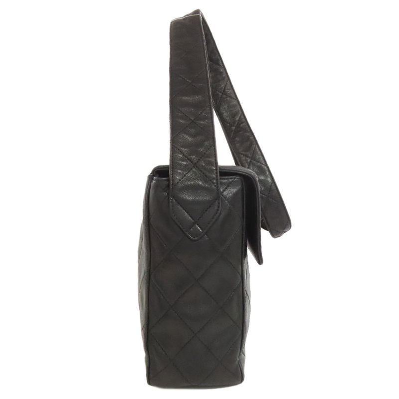 Chanel Matelasse Coco Mark Gold Hardware Shoulder Bag Lambskin Women