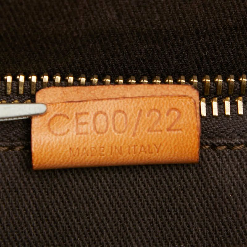 Celine Macadam Tote Shoulder Bag Brown PVC Leather Women's Celine