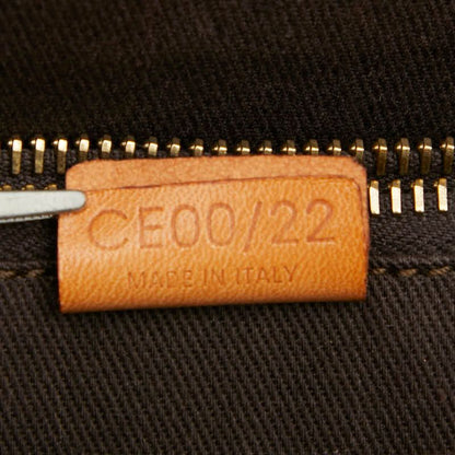 Celine Macadam Tote Shoulder Bag Brown PVC Leather Women's Celine