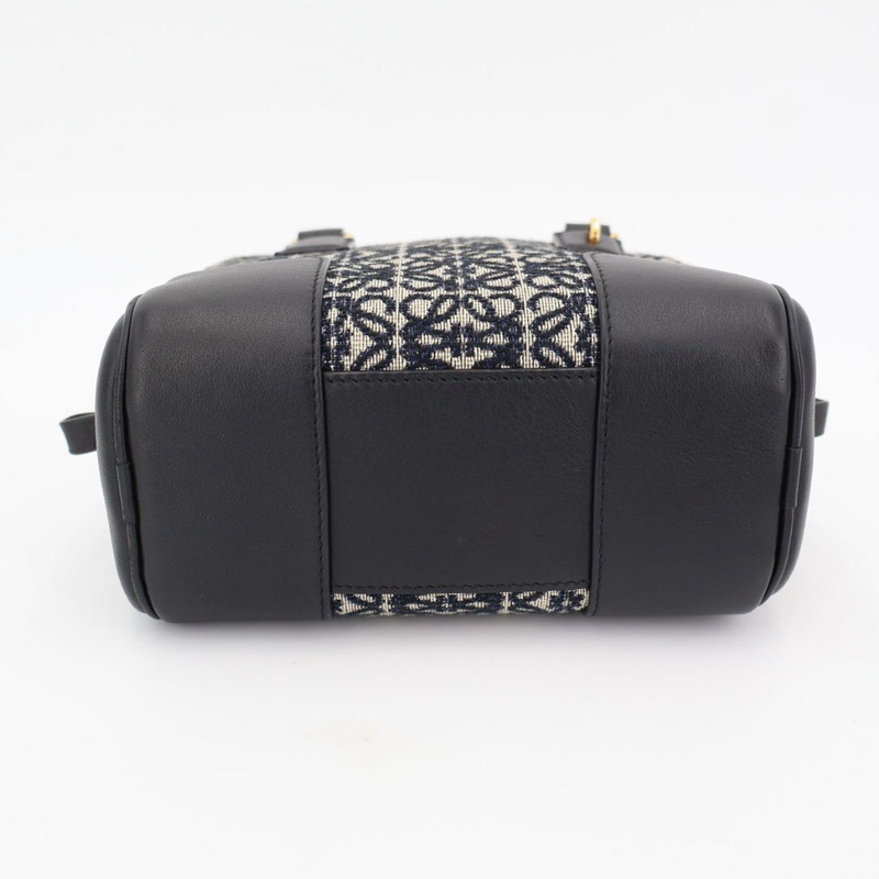 Loewe Amazona 16 Navy Black Gold Hardware A039n21x03 Calf Anagram Jacquard