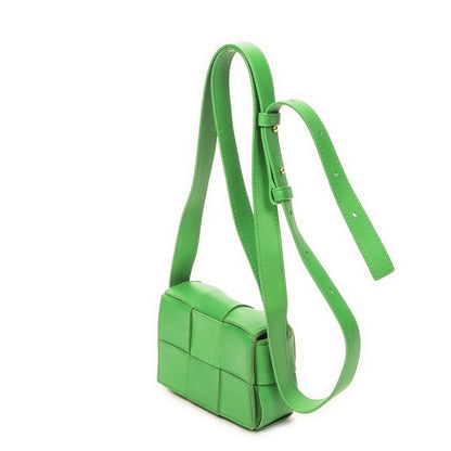 Bottega Veneta Mini Cassette Crossbody Green Maxi Intrecciato Leather — view 2