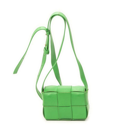 Bottega Veneta Mini Cassette Crossbody Green Maxi Intrecciato Leather — view 5