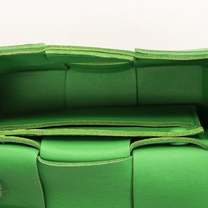 Bottega Veneta Mini Cassette Crossbody Green Maxi Intrecciato Leather — view 7