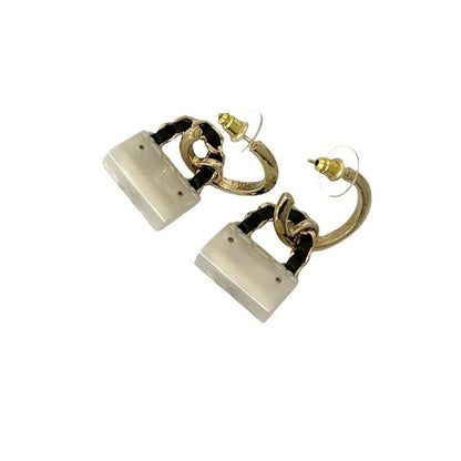 Chanel Chanel Quilted Bag Motif Plastic Earrings Accessories 23BC