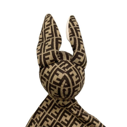 Fendi Kids Toy Doudou Bunny Rabbit Ff Logo Brown Fendi Kids