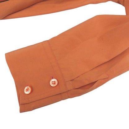 Hermes V-neck Blouse With Scarf Silk Orange 0792 Hermes