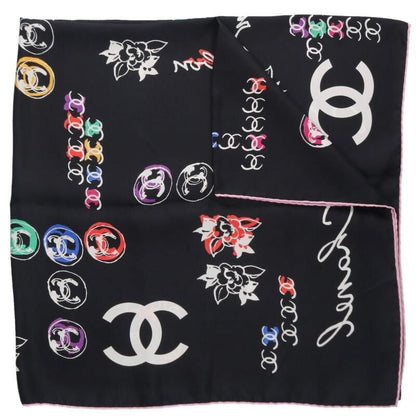 Chanel Coco Mark All-over Pattern Silk Scarf