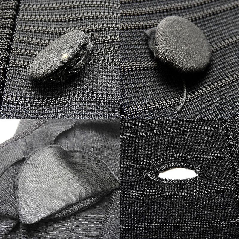 Yves Saint Laurent Dress Size M Short Sleeves Made In Japan Black Fashionable