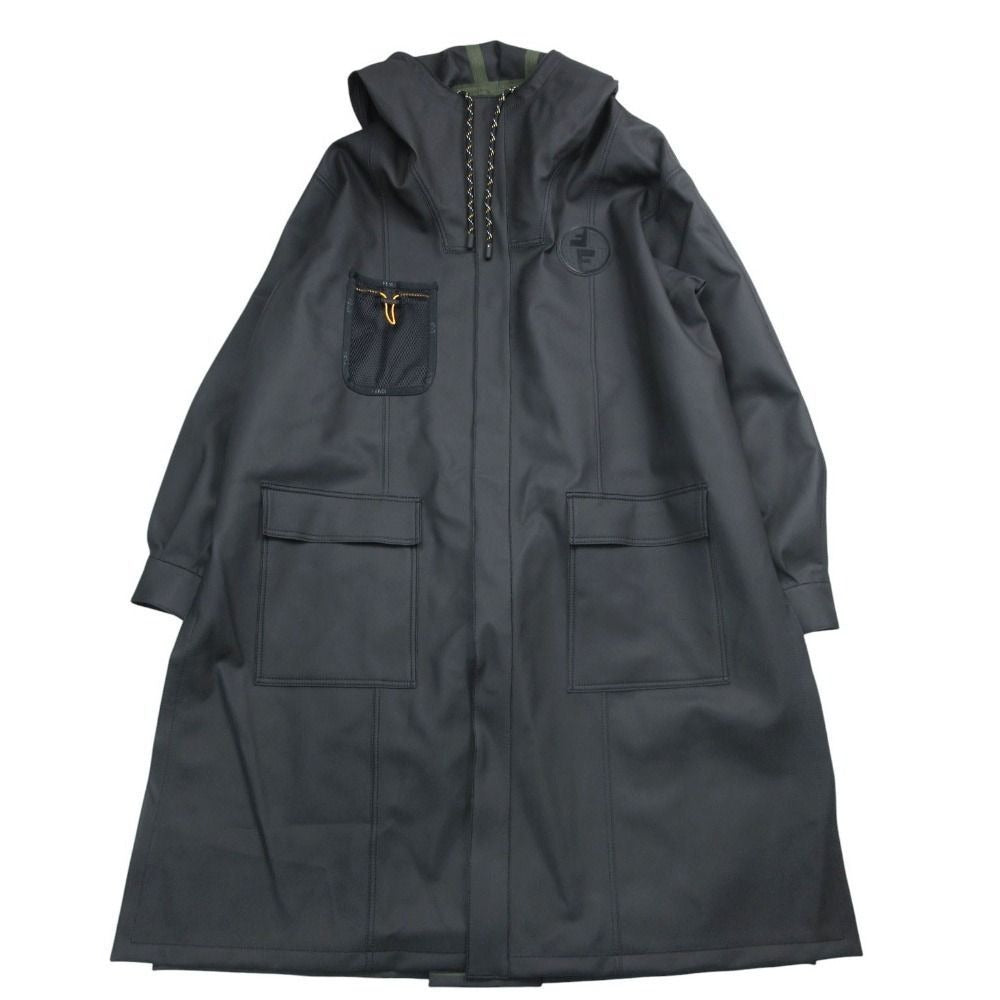 Fendi Hoodie Raincoat Jacket Coding Logo Patch 56 Black