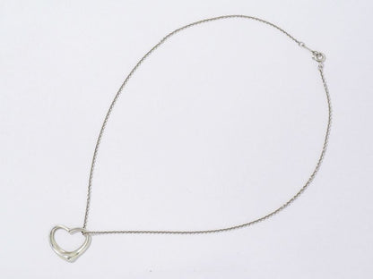Authentic Tiffany & Co Tiffany & Co Open Heart 925 Necklace Pendant Silver Open