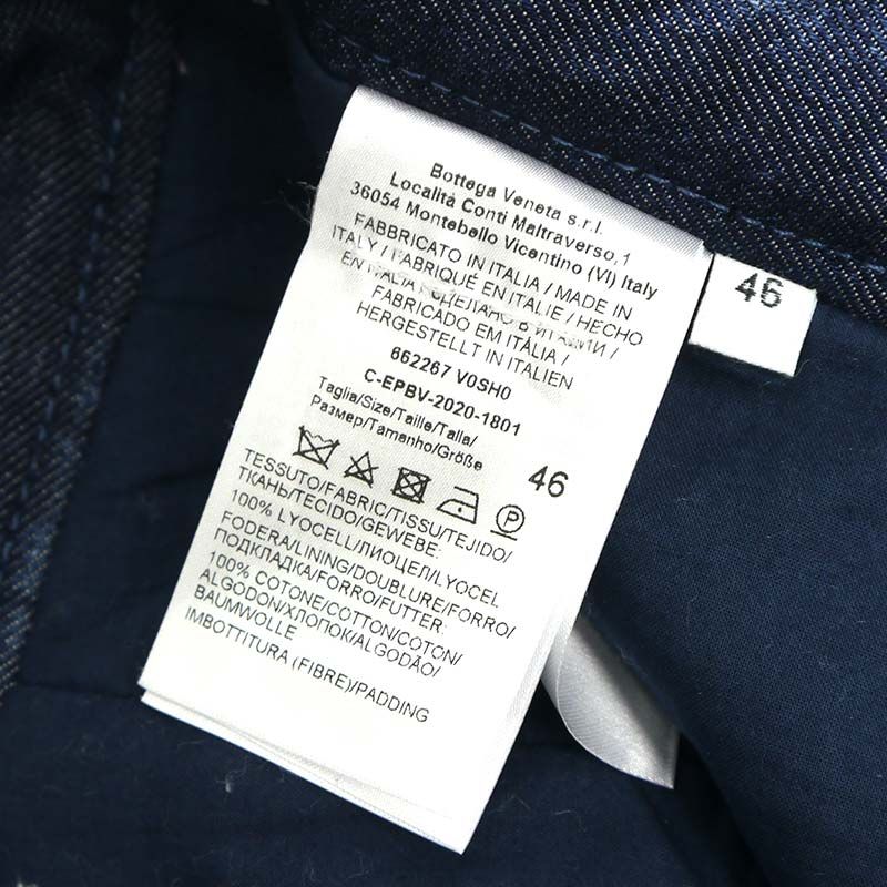 Bottega Veneta Stitch Denim Half Pants 662267 Size 46