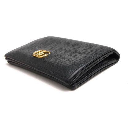 Gucci Wallet Ladies Women Leather Genuine Black 456126 Black Leather Card Case