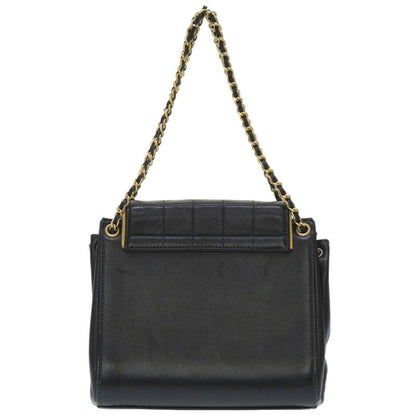 Chanel 255 Chocobar Lambskin Black Gold Hardware Shoulder Bag Black 0023 Chanel