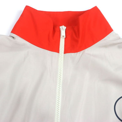  Gucci 693017 Interlocking G Back Print Zip Up Track Jacket Beige Orange S