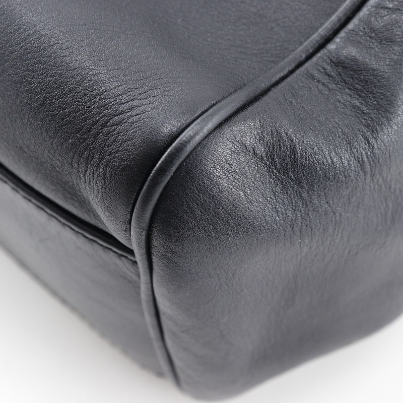 Gucci Old Gucci Vintage Calf Black Women's Backpack/daypack