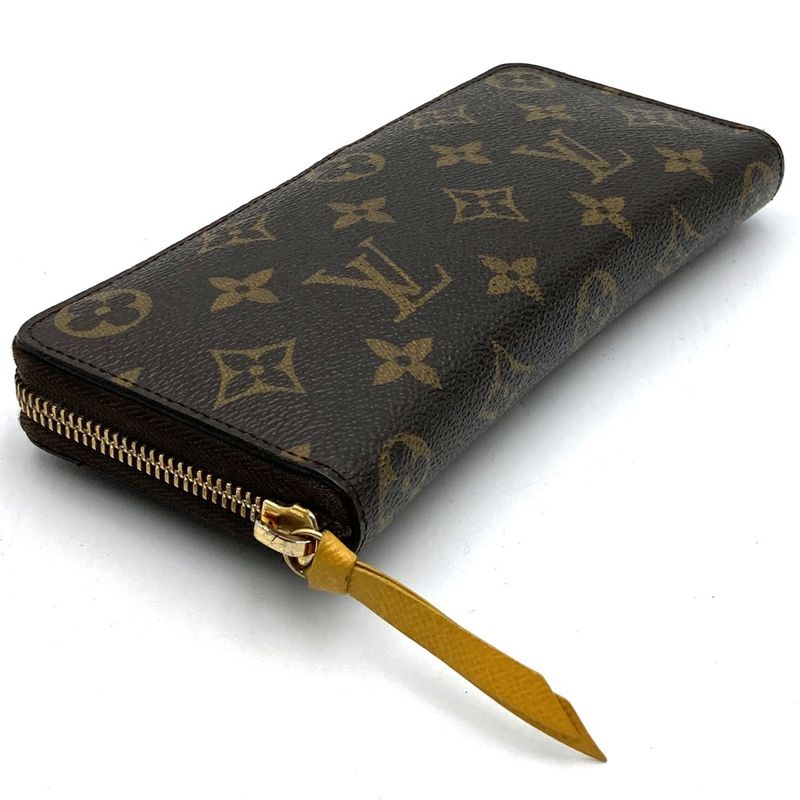 Louis Vuittonm60744 Portefeuille-cles Mance Mimosa Round Long Wallet Brown