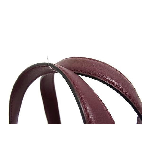 Cartier Handbag Gold Leather Bordeaux — view 3