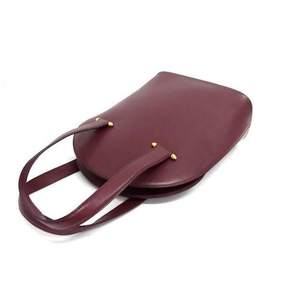 Cartier Handbag Gold Leather Bordeaux — view 4