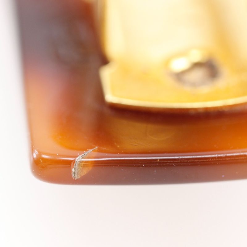 Fendi Vintage Synthetic Resin Gold Ladies Barrette