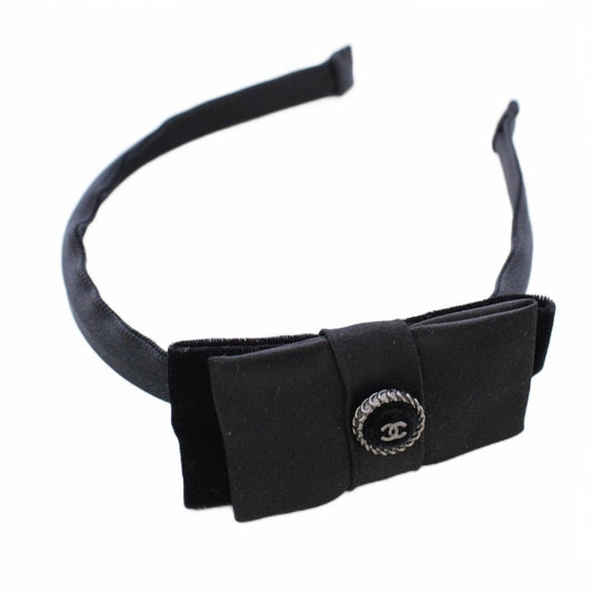 Chanel Headband Ribbon Velvet Black TK Shoulder Bag