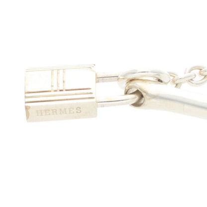 Hermes Padlock Silver Chain Necklace Men's