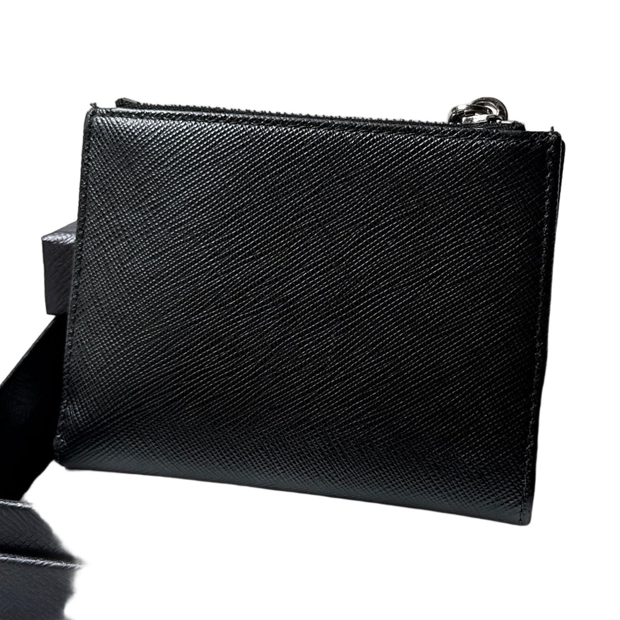 Prada Saffiano Trianglelogo Wallet Black — view 2