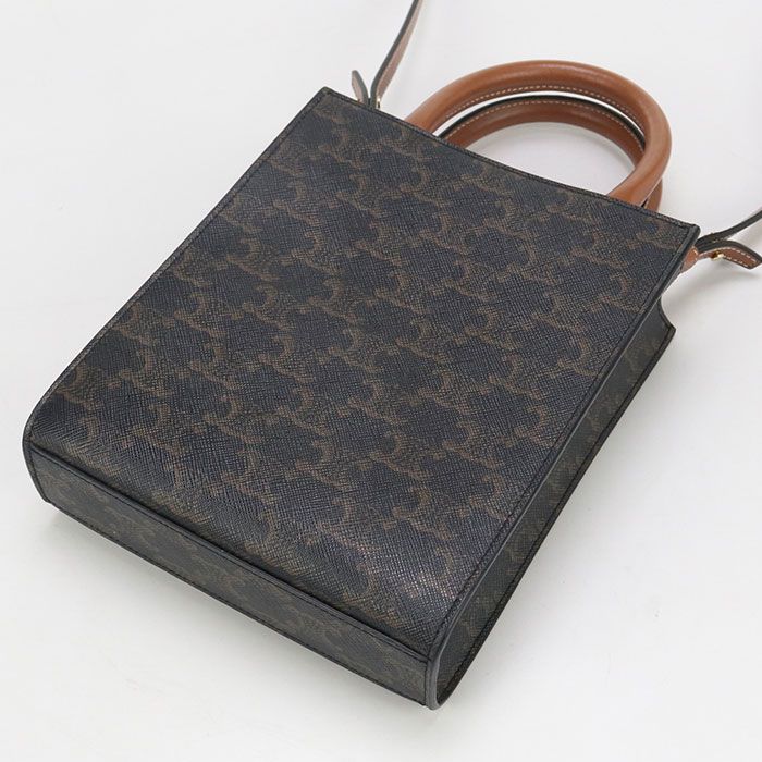 Celine Mini Vertical Cabas Triomphe Canvas 194372bzk.04lu Tote Bag PVC Ladies