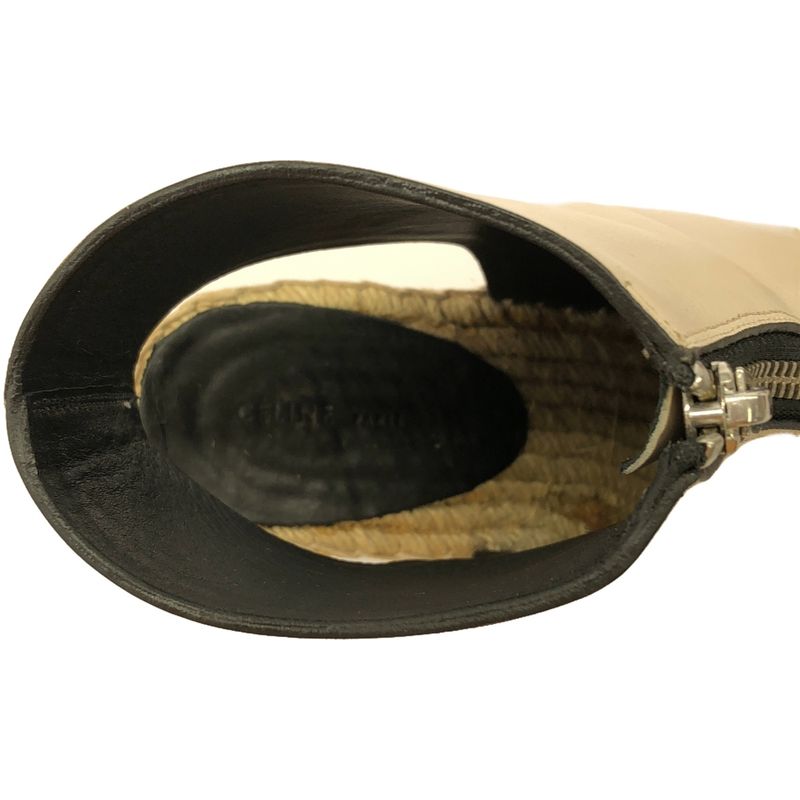 Celine 13ss Phoebe Period Center Zip Espadrille Sandals Pink 3