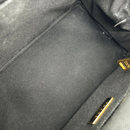 Prada 2-Way Canvas Tote Black Canapa PM Nero Tarco — view 14