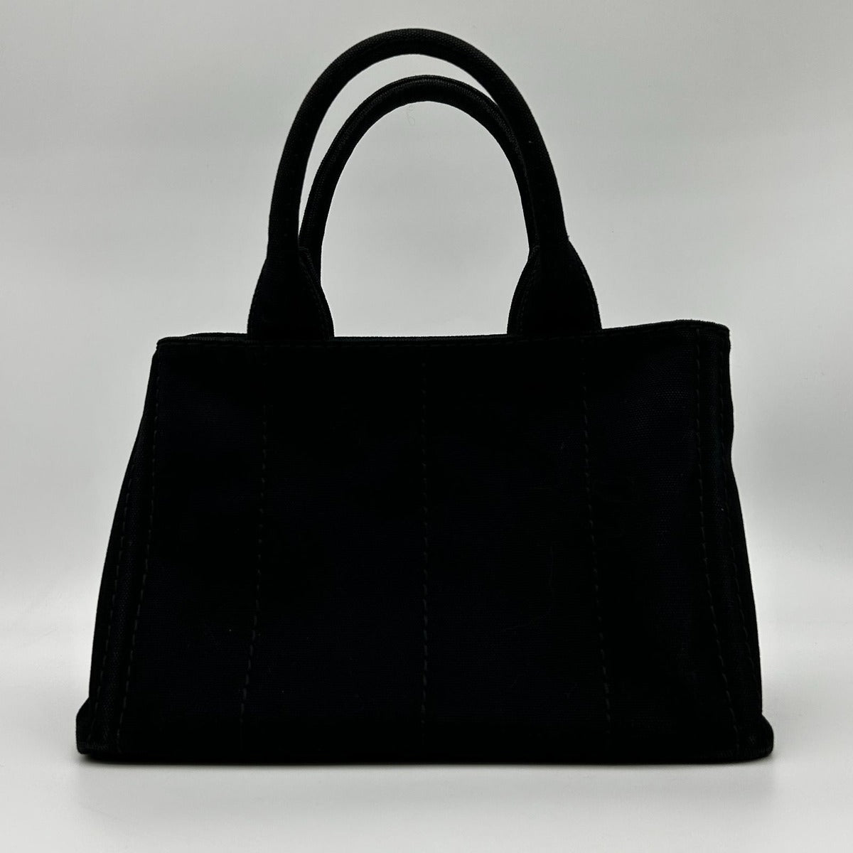 Prada 2-Way Canvas Tote Black Canapa PM Nero Tarco — view 4