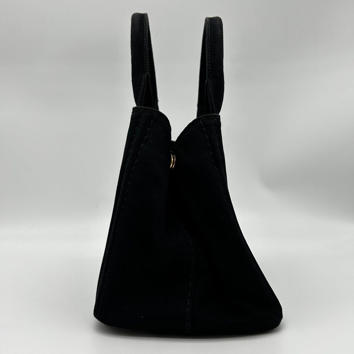 Prada 2-Way Canvas Tote Black Canapa PM Nero Tarco — view 5