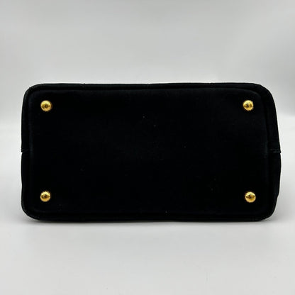 Prada 2-Way Canvas Tote Black Canapa PM Nero Tarco — view 6