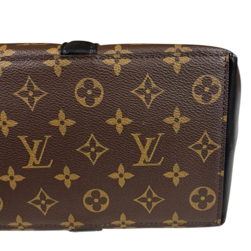 Louis Vuitton Weekend Tote PM Monogram Macassar Shoulder Bag Monogram Macassar