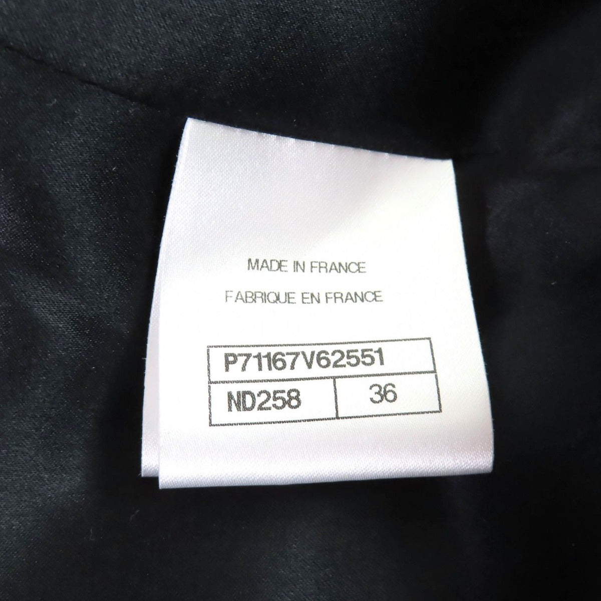 Chanel Lining Silk Rhinestone CC Logo Button Double Breasted Coat Black 36 — view 8