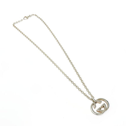 Gucci Silver Interlocking Necklace 25.8g 925 Engraved 337846 Necklace