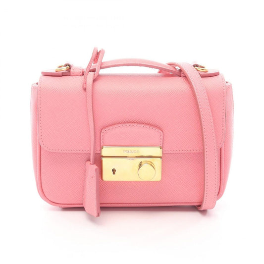 Prada Pink Saffiano Leather Shoulder Bag