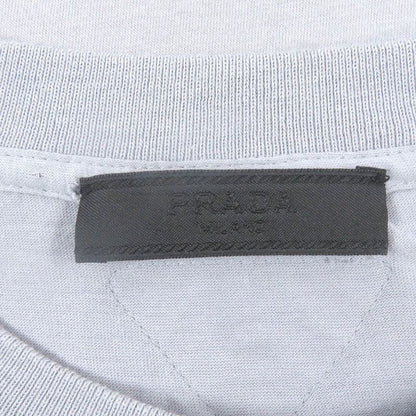 Prada 22SS Ujn822 100% Cotton Back Print Short Sleeve Cut And Sewn Short Sleeve