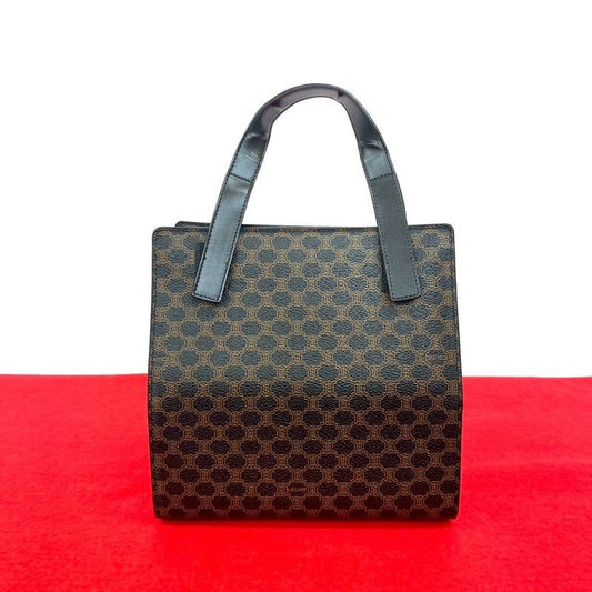 Celine Vintage Macadam Blason Pattern Leather Handbag Mini Tote