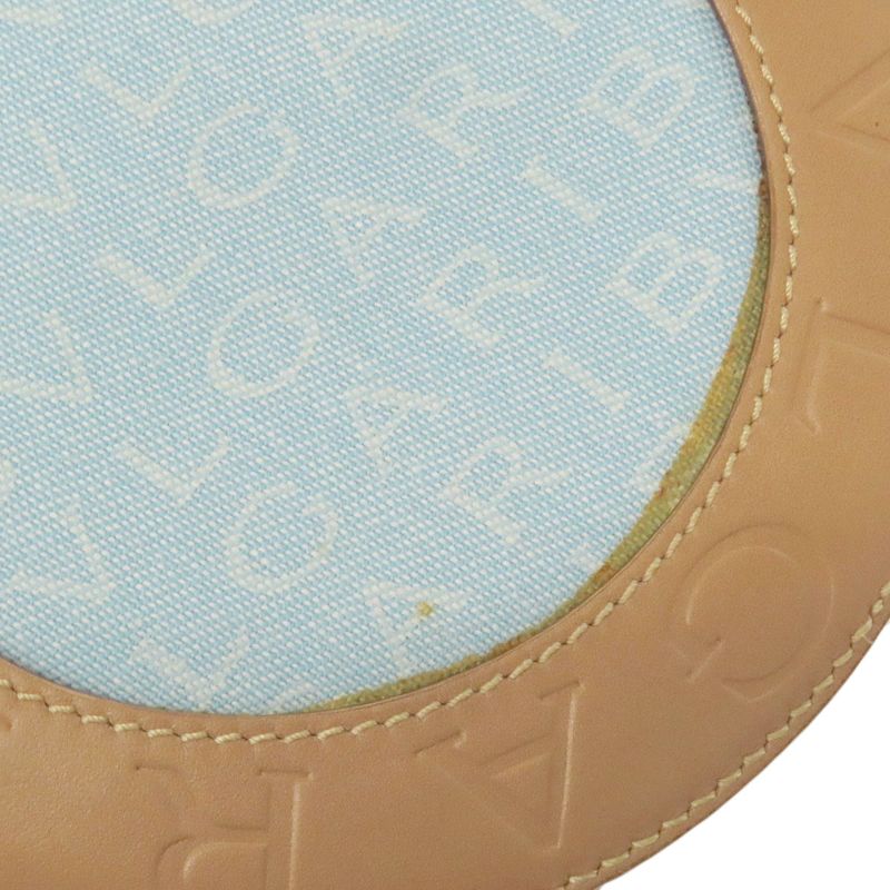 Bvlgari Bulgari Drum Bag Logomania Handbag Canvas Leather Women