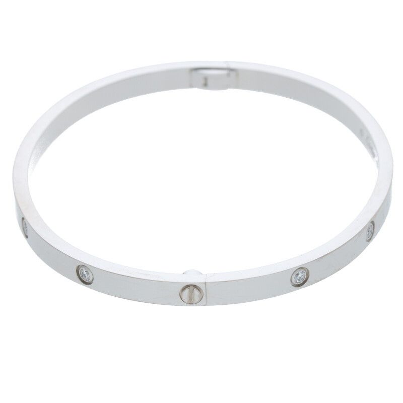 Cartier LOVE Bracelet SM Love Bracelet 18K White Gold Diamond Bracelet Men 17