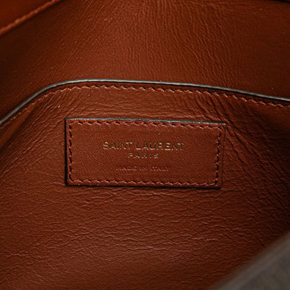 Saint Laurent YSL Monogram 668582 Brown PVC Leather Women's Saint Laurent