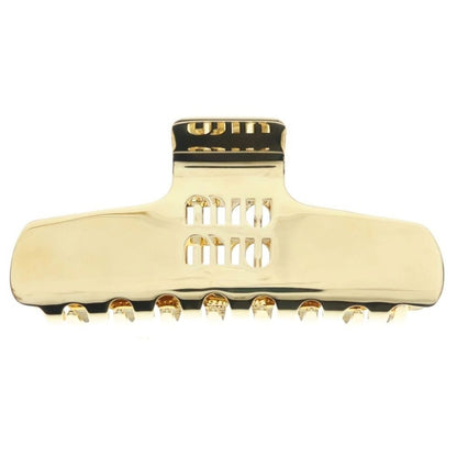 Miu Miu Logo Metal Claw Hair Clip Gold