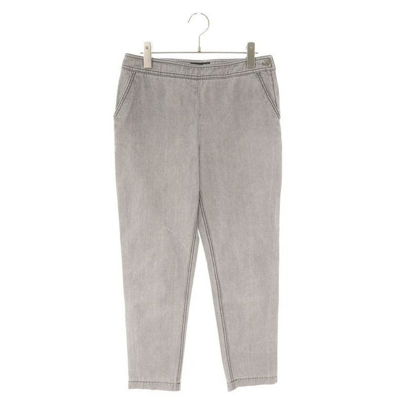 Chanel Rhinestone CC Logo Denim Pants 38