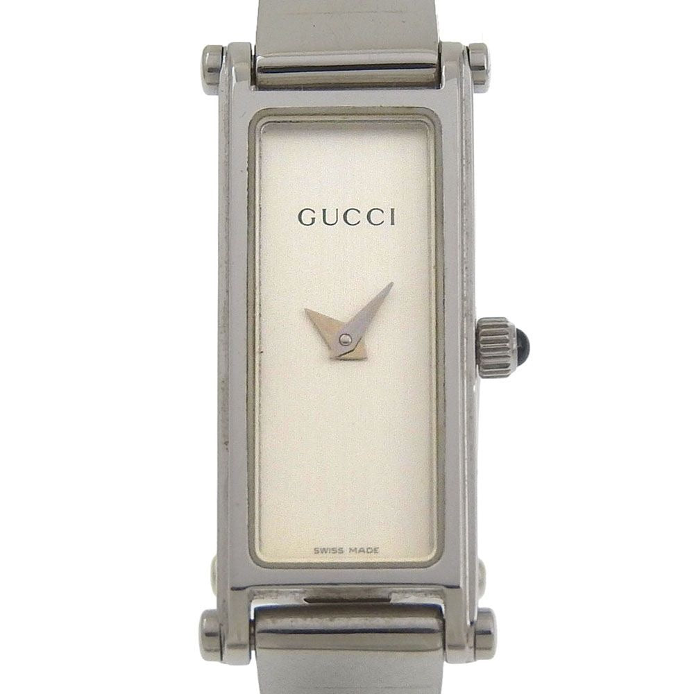 Gucci Stainless Steel Quartz Analog Display Silver Dial Watch