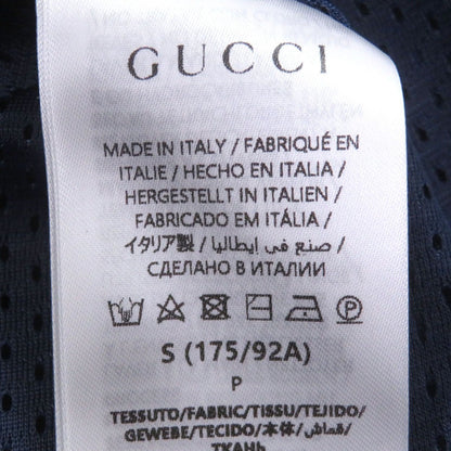 Gucci Neoprene Logo Web Stripe Zip Up Track Jacket Navy Hat — view 8