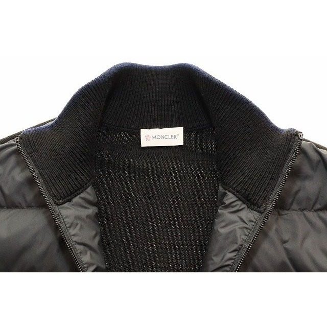 Moncler Cardigan Toricot Black L Knit Down Contrast Zip Up Jacket — view 7