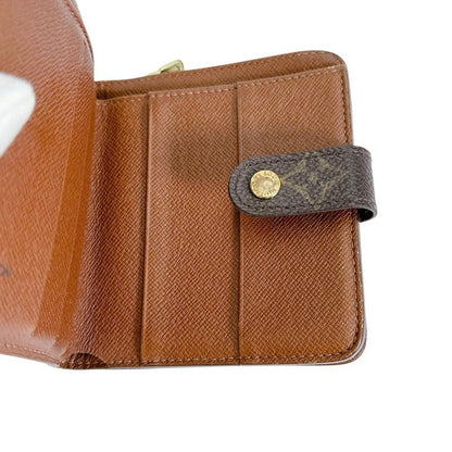 Louis Vuitton M61667 Monogram Compact Zipped Wallet With Zipper Pocket For