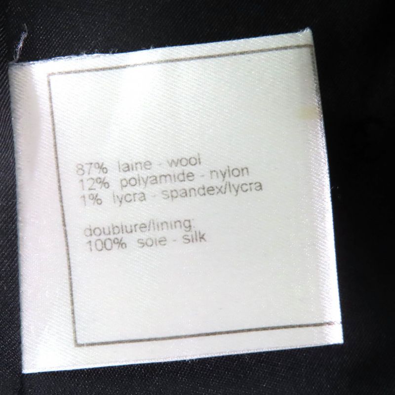 CHANEL Vintage 98A P11506 Wool Coco Mark Button Wool Tweed Jacket Skirt Setup