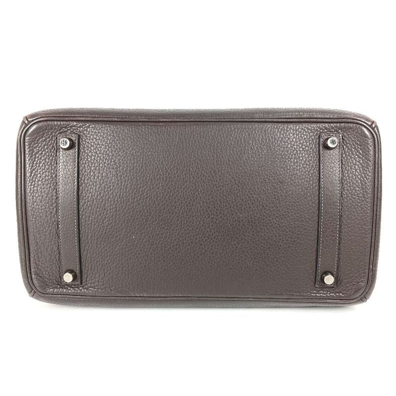 Hermes Handbag Birkin 35 Birkin 35 Taurillon Cles Mans Chocolat Brown