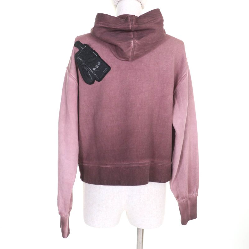 Louis Vuitton Fhkl13 USED Monogram Patterned Pullover Hoodie With LV Patch